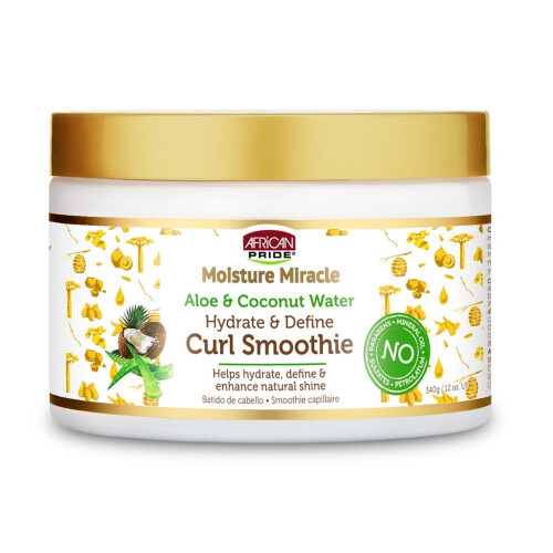 African Pride Moisture Miracle Aloe Coconut Water Curl Smoothie 12oz