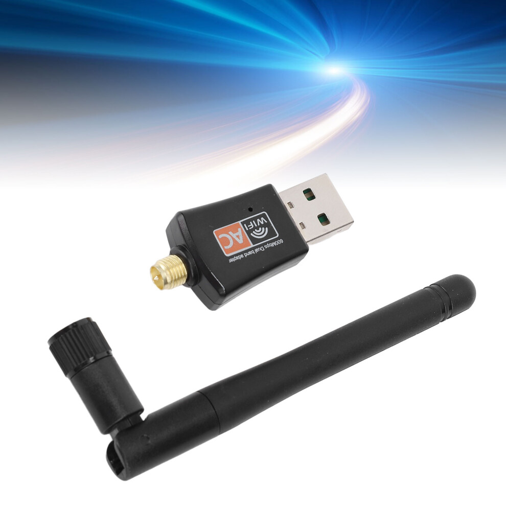 600Mbps Usb Wifi Adapter For Desktop & Laptop, Dual Band 2.4G/5G 3081384312429