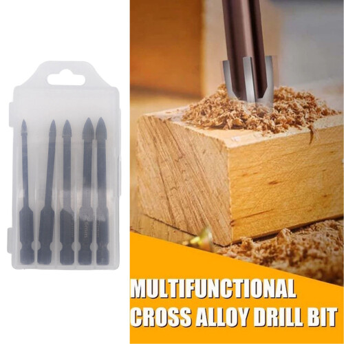 Home Improvement Tile Drill Bit Set, 3-7mm, Black, Wearproof Cemente 2