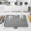 GEEZY GEEZY Kitchen Drainer Mat Grooved Quick Drying Rubber Matt for Dishes Countertop Drain 5