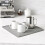 GEEZY GEEZY Kitchen Drainer Mat Grooved Quick Drying Rubber Matt for Dishes Countertop Drain 9