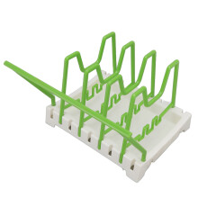 Topfdeckelhalter aus langlebigem PP, platzsparend, mit breiter Basis, stabil und rutschsicher