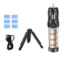 Mosquito Repeller Camping Light Rechargeable 3 in 1 Tent Lantern Waterproof Camping Lantern with Triangle Bracket
