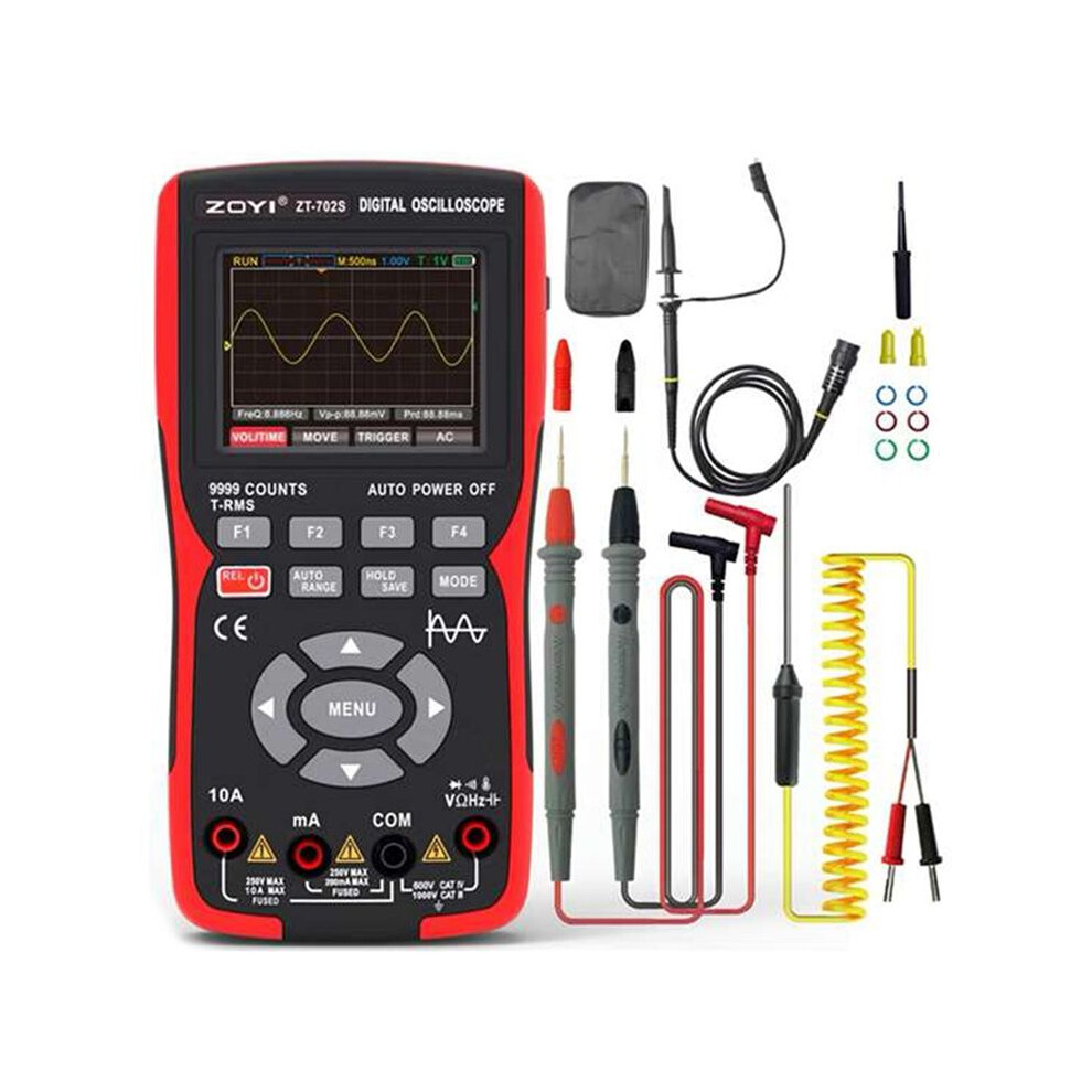 Zoyi Zt702s Digital Oscilloscope Multimeter Transistor Tester 50Mhz Bandwidth 280Ms Sampling Rate Support Waveform Storage 6031511739725