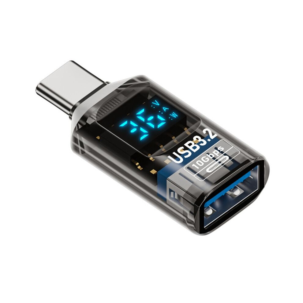1Pc Digital Led Display Usb 3.2 Adapter 36-60W 10Gbps Laptop Type-C Converter Data Transmission C-M To A-F 6033393022957