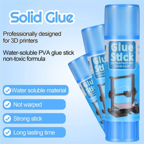 3D Printer Glue Sticks PVP Solid Glue Sticks for 3D Printer Hot Bed Removing Printing Models(6 Pieces) 2