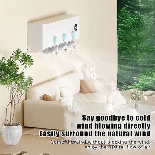 3Pcs Windmill Shaped Suction Cup Air Conditioning Ventilator - Anti-Direct Blowing, Windproof,  Saving Guide Fan 2