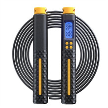 2 in 1 Multifun Skipping Rope 3 Meter with Digital Counter Speed Professional Bearings and Handles Jumps Black