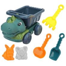 Travel Sand Toys, Beach Toys for Kids Toddlers with Dump Truck Sand Bucket Shovel Molds Reusable Mesh Bag Safe Materials Toddler Beach Toys Ages3+