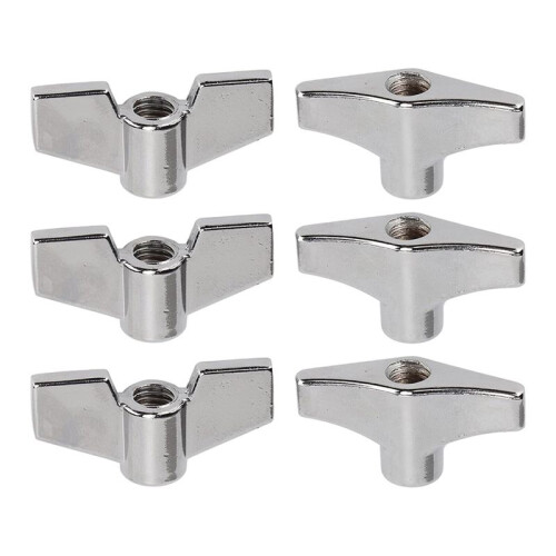 Drum Set Fixed Wing Nuts T Type Stand Nut Cymbal Washer Replacement Percussion Instrument Parts 1