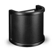 Condensatormicrofoon-Uitblaaskap U-Vormig Windscherm Ideaal voor Streaming en Opname Zwart