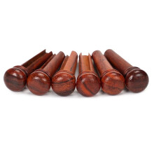 6 Stück Cocobolo-Gitarrenstegstifte für Verbesserte Saiteninstrumenten-Performance, Gitarrenteile