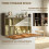 Homcom HOMCOM Wall Mounted Table w/ Space Saving Storage Compartments, Dark Brown 5