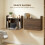Homcom HOMCOM Wall Mounted Table w/ Space Saving Storage Compartments, Dark Brown 4