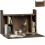 Homcom HOMCOM Wall Mounted Table w/ Space Saving Storage Compartments, Dark Brown 2