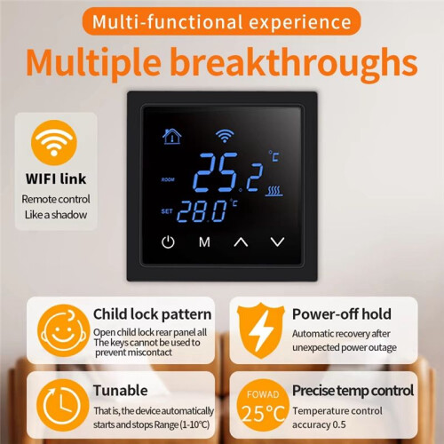 Home Thermoregulator WIFI Warm Floor Thermostat Remote Control for 16A Floor Heating Temperature Controller 1