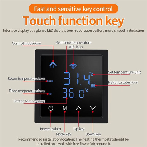 Home Thermoregulator WIFI Warm Floor Thermostat Remote Control for 16A Floor Heating Temperature Controller 2