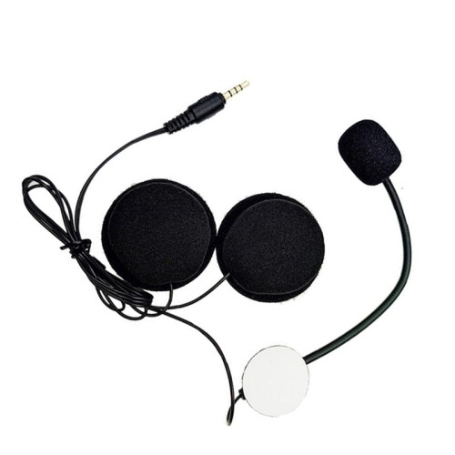 Motorcycle Helmets Intercom Mic Headset 2 Speakers 32Ω Microphone for Half-Motorcycle Helmet Straight Plug 2
