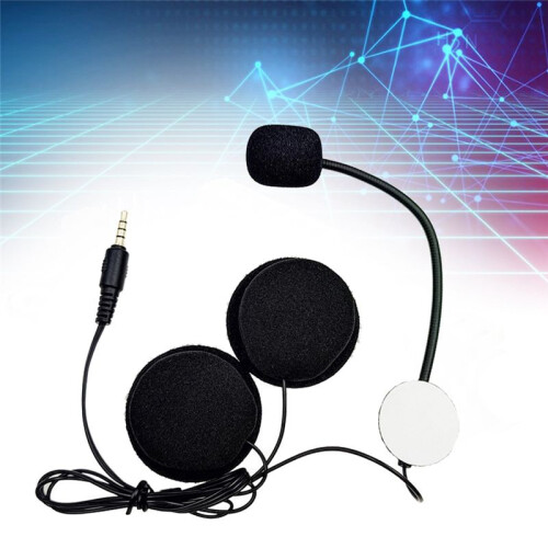 Motorcycle Helmets Intercom Mic Headset 2 Speakers 32Ω Microphone for Half-Motorcycle Helmet Straight Plug 2