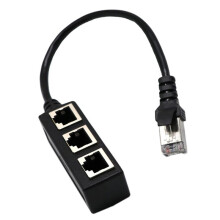 RJ45 Ethernet Splitter Cable 1 Male to 3 Female LAN Ethernet Splitter Adapter for Cat5 Cat5e Cat6 Cat7
