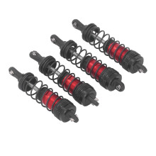 Amortisseurs de Choc en Aluminium pour Voiture RC, 4 Pièces, pour Échelle 1/14 et 1/16, Avant et Arrière, Rouge