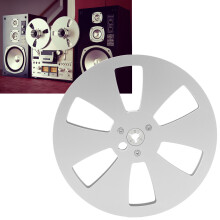 7-Zoll-Aluminium 1/4-Zoll-Tonbandspule, 3-Loch-Grau