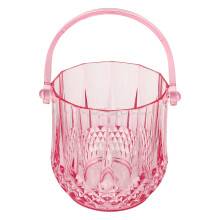 3Pcs Red Round Ice Bucket Portable Ice Storage for Bar and Ktv