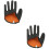 2Stk Leichte Angler-Handschuhe Aus Polyesterfaser Schwarz 6