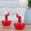 20Pcs Red Automatic Water Feeder Cups Adjustable for Birds and Poultry 8