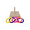 2Pcs Multicolor Parrot Playing Toy Educational Bird Ring Toss Set 1