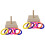 2Pcs Multicolor Parrot Playing Toy Educational Bird Ring Toss Set 4