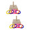 2Pcs Multicolor Parrot Playing Toy Educational Bird Ring Toss Set 7