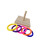 2Pcs Multicolor Parrot Playing Toy Educational Bird Ring Toss Set 9