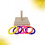 2Pcs Multicolor Parrot Playing Toy Educational Bird Ring Toss Set 10