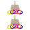 2Pcs Multicolor Parrot Playing Toy Educational Bird Ring Toss Set 5