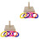 2Pcs Multicolor Parrot Playing Toy Educational Bird Ring Toss Set 3