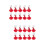 20Pcs Red Automatic Water Feeder Cups Adjustable for Birds and Poultry 7