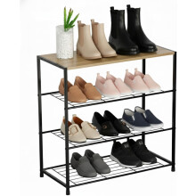 4 Tier Shoe Rack, Metal Shoe Storage