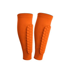 (M, Orange) 2pcs Soccer Shin Guards For Youth, Protective Soccer Equipment Lower Leg Guards