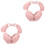 2Pièces Cache-Oreilles Rose Pelucheux Confortable Pour 5