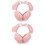 2Pièces Cache-Oreilles Rose Pelucheux Confortable Pour 7