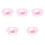 5Pièces Cache Silicone Bébé Rose 5