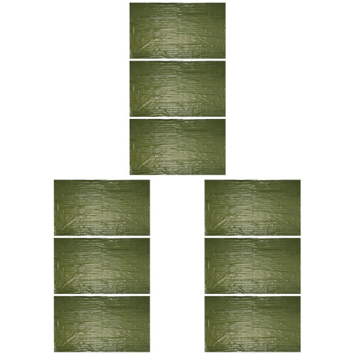 9Pièces Couvertures Thermiques Extérieures Vert Olive Multi-Usage 1