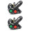 2Pcs Motorcycle E-Bike Switch Black Plastic Headlight Turnlight Horn 5