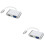 2Pcs Aluminum Alloy 2 in 1 Vga Usb3.1 Type-C Adapter Silver Mini Size 6