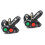 2Pcs Motorcycle E-Bike Switch Black Plastic Headlight Turnlight Horn 4