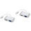 2Pcs Aluminum Alloy 2 in 1 Vga Usb3.1 Type-C Adapter Silver Mini Size 4