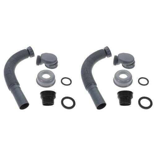 2Sets Flexible Expandable Drain for Home Bathroom Sink Grey Plastic 2