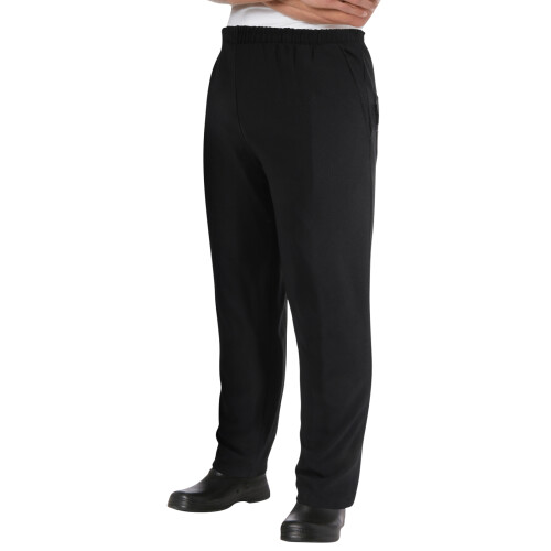 3Pcs Black Chef Uniform Pants Breathable Polyester Kitchen Workwear