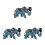 3Pcs Lapel Brooch Elegant Rhinestone Clothes Decoration 8
